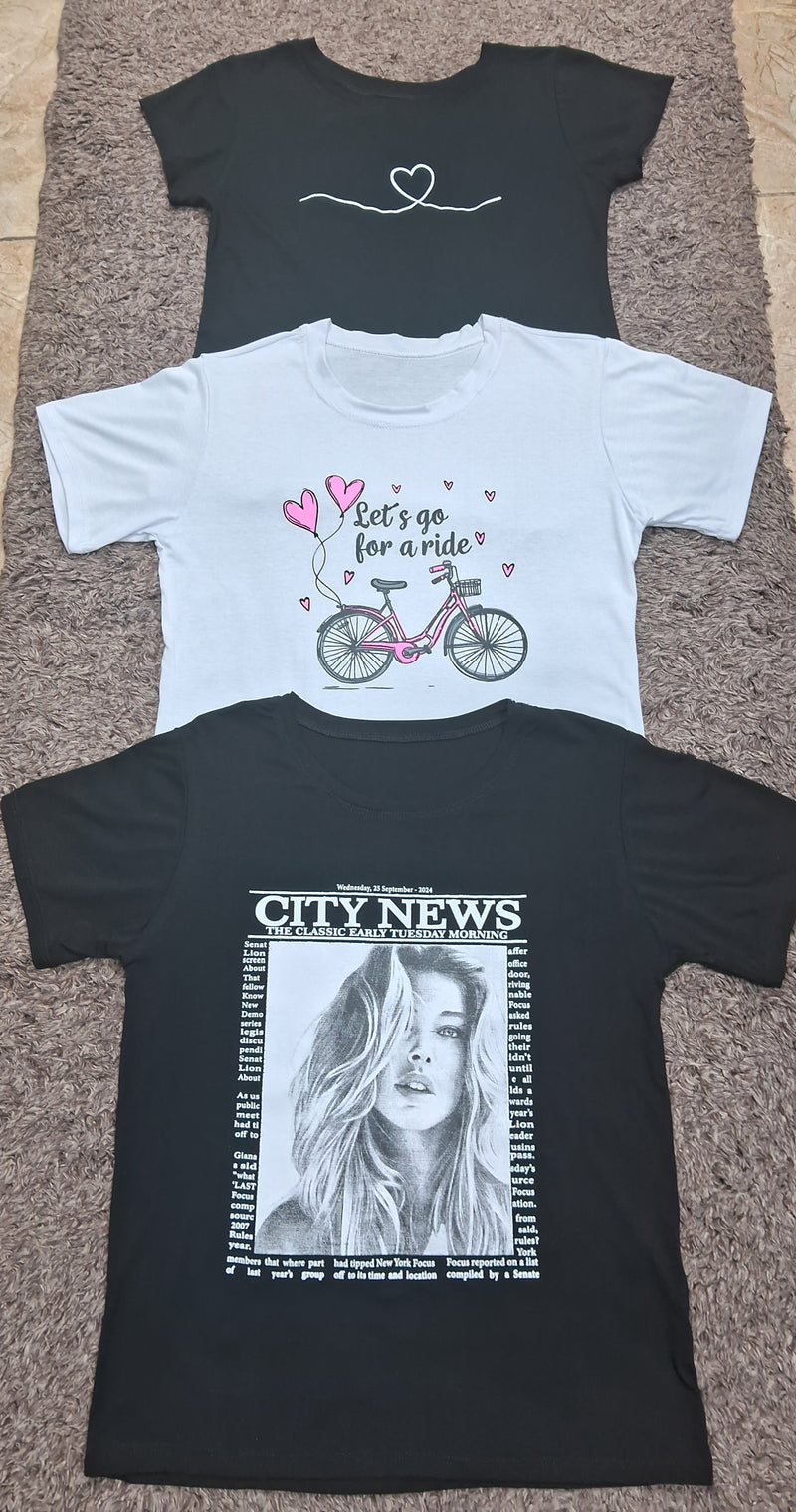 Camisetas Femininas Tamanho M / Leve 3 Por Apenas 75 Reais / FRETE GRÁTIS .....