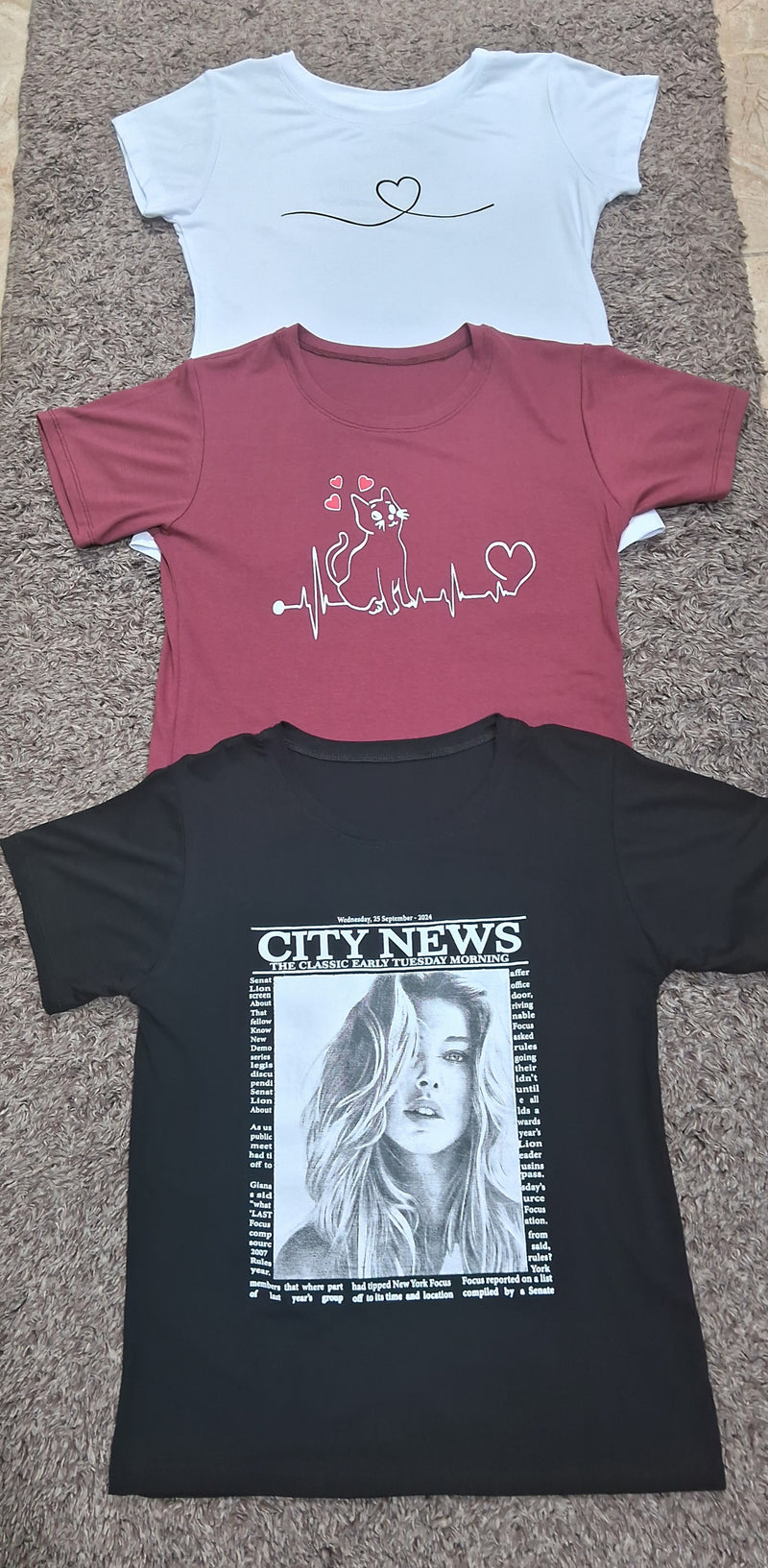 Camisetas Femininas Tamanho M / Leve 3 Por Apenas 75 Reais / FRETE GRÁTIS ...