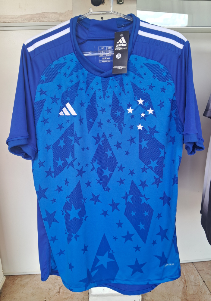Camisa do Cruzeiro Linha Premium 2024 / Tecnologia Aeroready, Controla a Umidade e Remove o Suor do Corpo